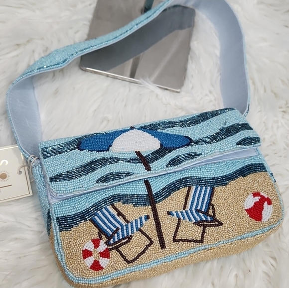 🔹️Viral Beach Balls-   Beach Themed Beaded Shoulder Bag - Picture 5 of 6